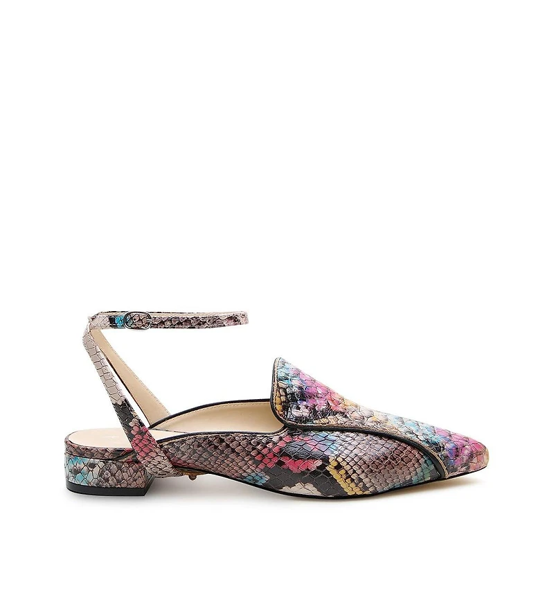 Alterre Women's Painted Snake Marilyn Customizable Pointed Loafer Slides