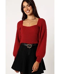 Petal and Pup Women's Gia Sweetheart Neck Bell Sleeve Knit Sweater