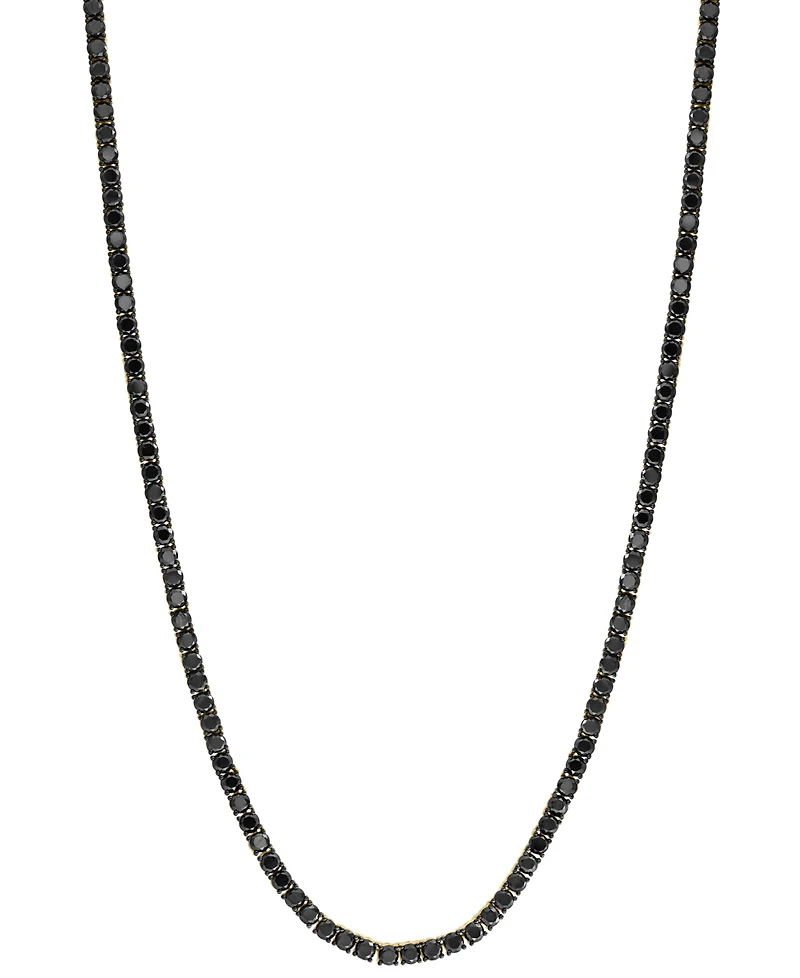 Effy Men's Black Diamond 20" Tennis Necklace (16-5/8 ct. t.w.) in 14k Gold