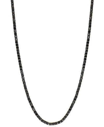 Effy Men's Black Diamond 20" Tennis Necklace (16-5/8 ct. t.w.) in 14k Gold