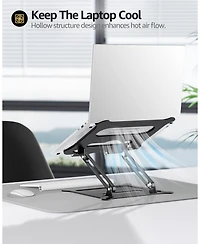 Laptop Notebook Stand Holder Adjustable Portable Riser Compatible with MacBook Air Pro Hp Dell Xps Lenovo All Laptops 10-15.6"
