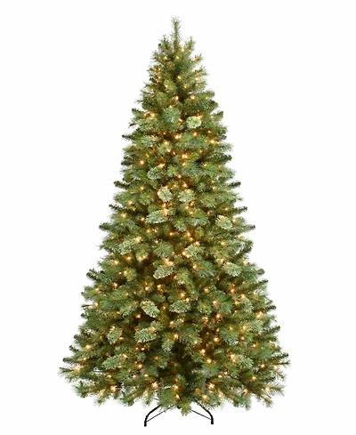 Puleo International 7.5 ft. Pre-Lit Teton Pine Artificial Christmas Tree with 600 Clear Ul listed Lights