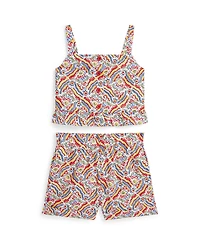 Polo Ralph Lauren Toddler and Little Girls 2-Piece Riviera-Print Top Short Set