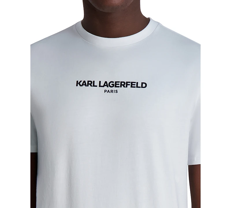 Karl Lagerfeld Paris Men's Short Sleeve Crewneck Logo T-Shirt