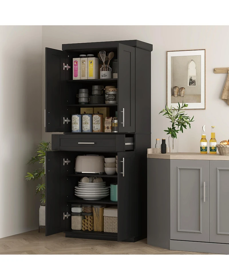 Homcom Kitchen Pantry with Doors and Drawer