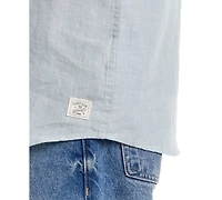 Weatherproof Vintage Men's Regular-Fit Solid Button-Down 100% Linen Shirt