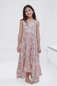 Harry Potter Girls Hedwig Square Neck Smocked Cami Maxi Dress