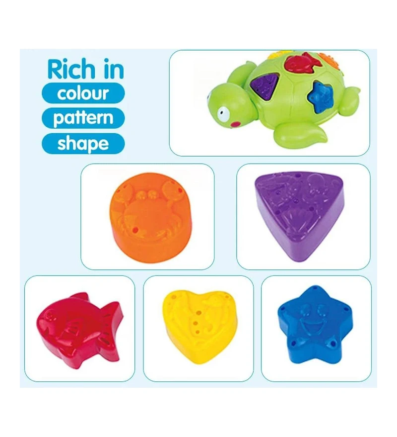 Sperric Toddler Turtle Shape Sorter Toy with 6 Colorful Blocks, Sorting & Matching Puzzle Toy 1-3, Fun & Engaging Learning Toy for Shape Recognition,