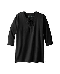 KingSize Big & Tall Gauze Lace-Up Shirt