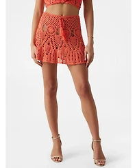Guess Women's Crochet Mini Skirt