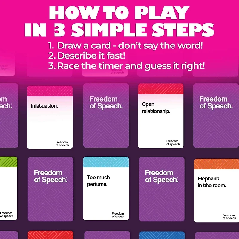 Quokka Freedom of Speech Card Board Game - Life Happens & Modern Edition for kids 8-12 and adults