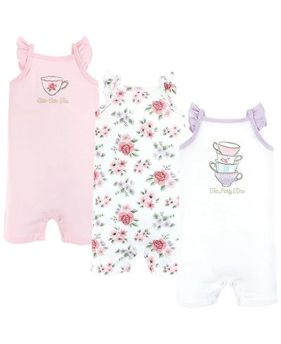 Hudson Baby Baby Girls Hudson Cotton Rompers