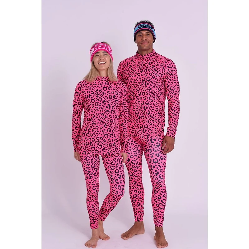 Oosc Men's Baselayer Pant - Hotel California Pink Leopard