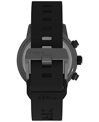 Timex Men's Chronograph Black Silicone Watch, 44mm
