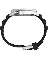 Timex Men's Quartz Analog Black Rubber Watch, 46mm