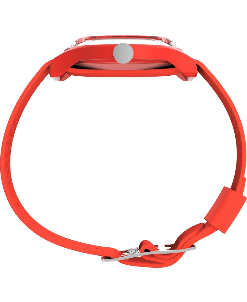 Timex Men's Quartz Analog Orange Nylon Watch, 36mm
