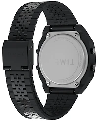 Timex Men's Quartz Digital Black Stainless Steel Watch, 36mm