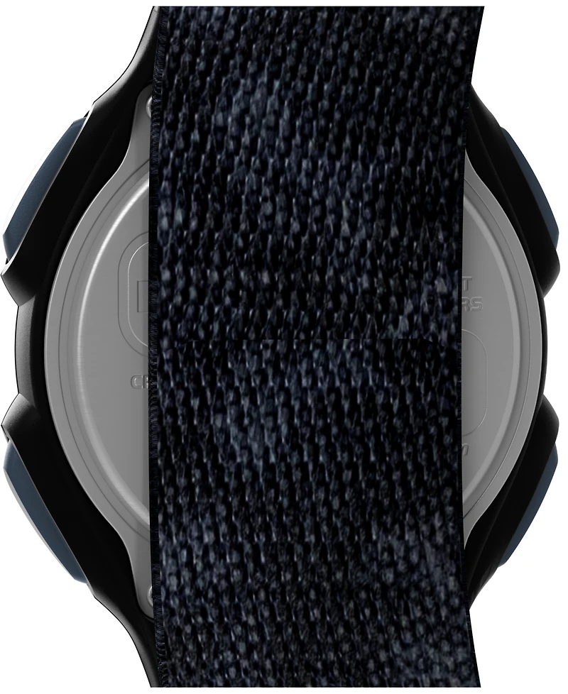 Timex Men's Quartz Digital Black Leather Watch, 38mm