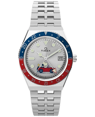 Timex Men's Quartz Analog Silver-Tone Stainless Steel Watch, 38mm