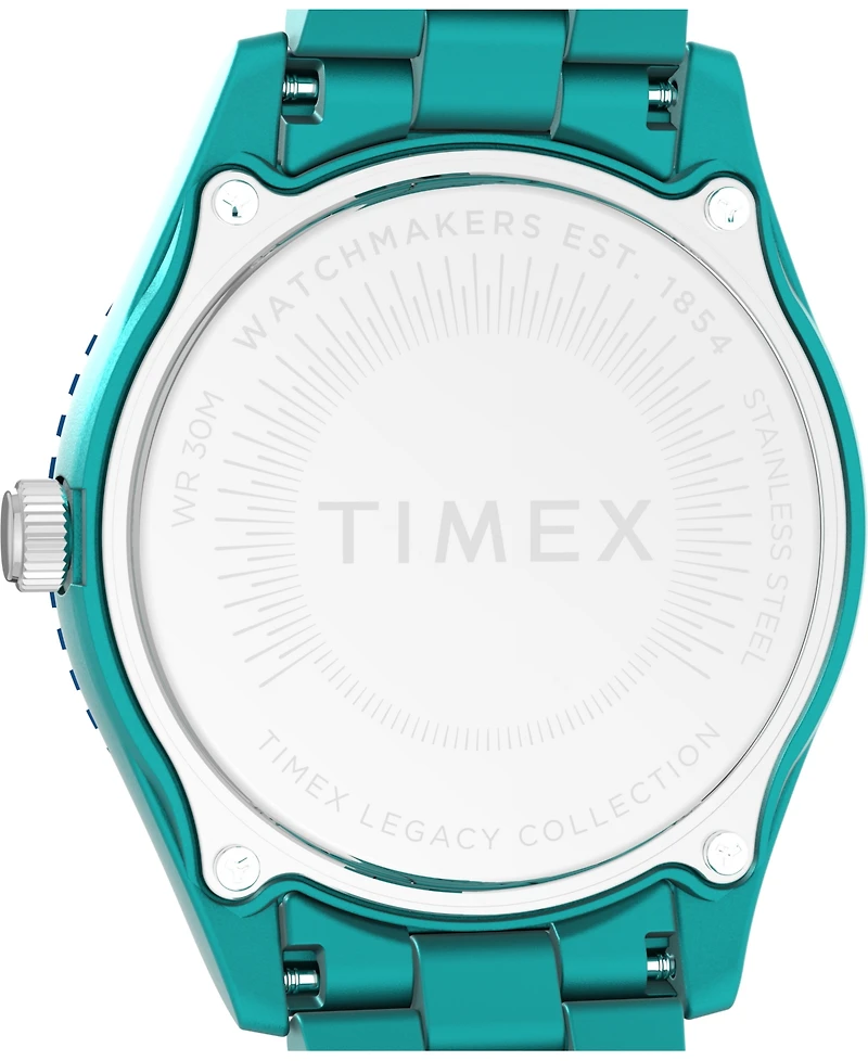 Timex Women's Quartz Analog Green Stainless Steel Watch, 37mm