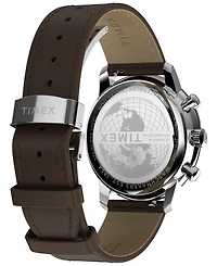 Timex Men's Chronograph Brown Leather Watch, 41mm