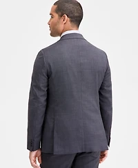 Ted by Baker Men's Modern-Fit Charcoal Birdseye Wool-Blend Suit Separate Jacket