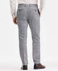 Ted by Baker Men's Modern-Fit Stretch Black & White Wool-Blend Suit Separate Pants