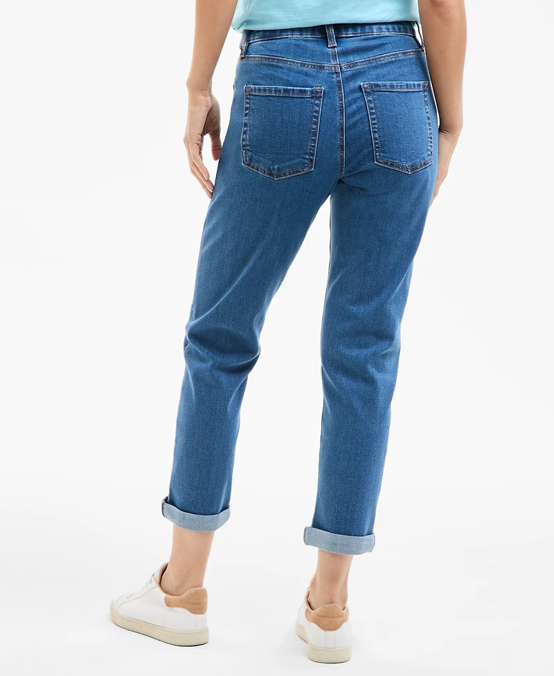 Style & Co Women's High Stretch Mid-Rise Girlfriend Jeans, Exclusively at Macy's