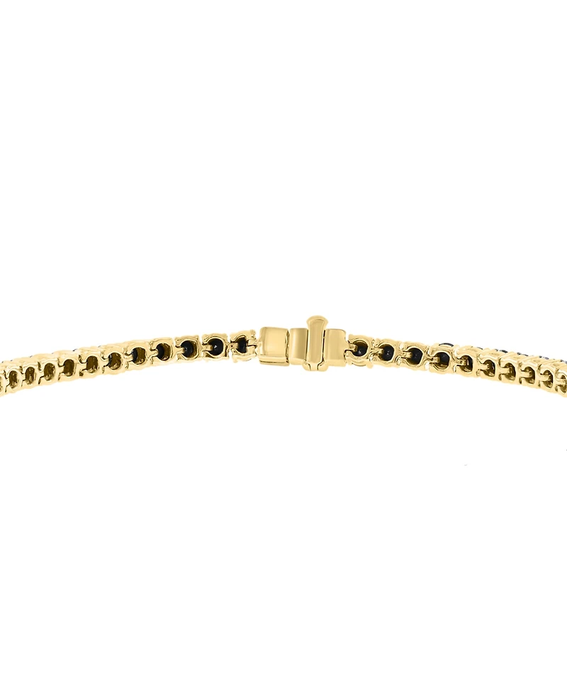 Effy Men's Black Diamond Tennis Bracelet (5-7/8 ct. t.w.) in 14k Gold