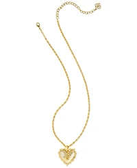 Kendra Scott Rose Heart Locket Pendant Necklace, 16" + 3" extender