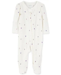 Carter's Baby Girls Air Balloon 2-Way-Zipper Textured Sleep and Play Footed Coverall