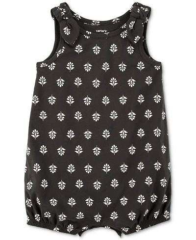 Carter's Baby Girls Floral-Print Cotton Romper