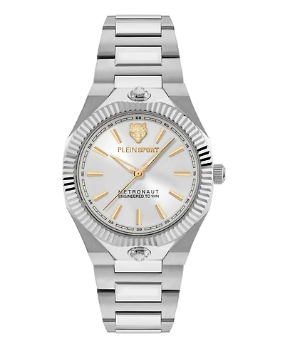 Plein Sport Women's Metronaut Three Hand Quartz Stainless Steel Bracelet Watch, 36mm