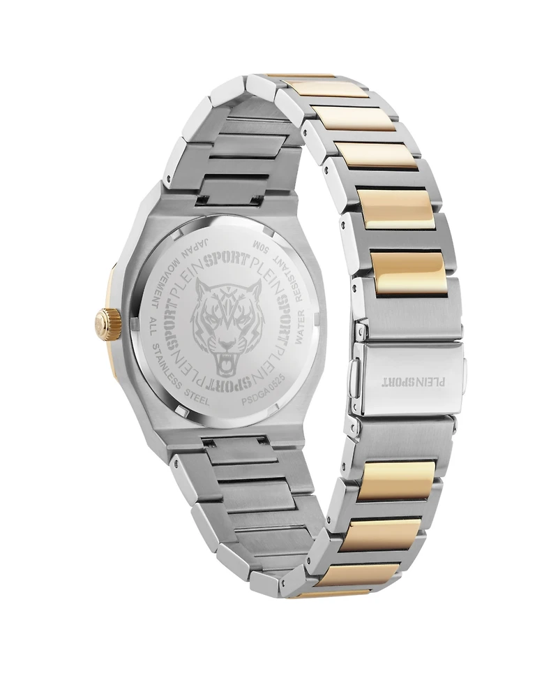 Plein Sport Women's Metronaut Three Hand Quartz Two-Tone Bracelet Watch, 36mm