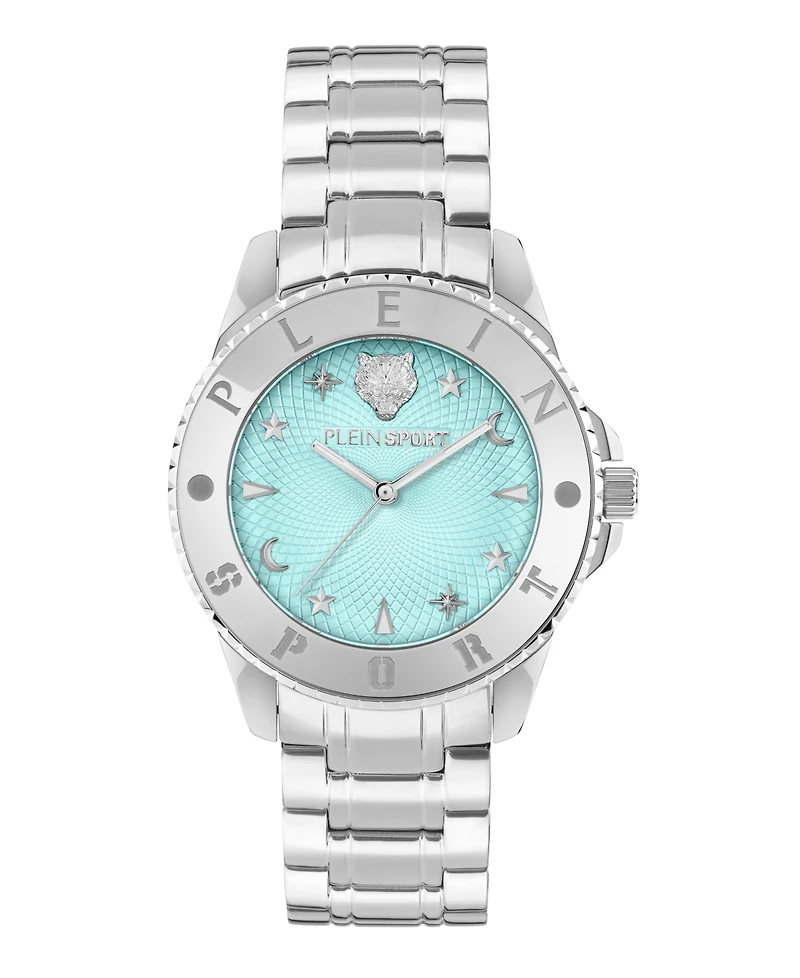 Plein Sport Women's Glam Three Hand Quartz Stainless Steel Bracelet Watch, 40mm