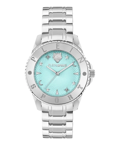 Plein Sport Women's Glam Three Hand Quartz Stainless Steel Bracelet Watch, 40mm