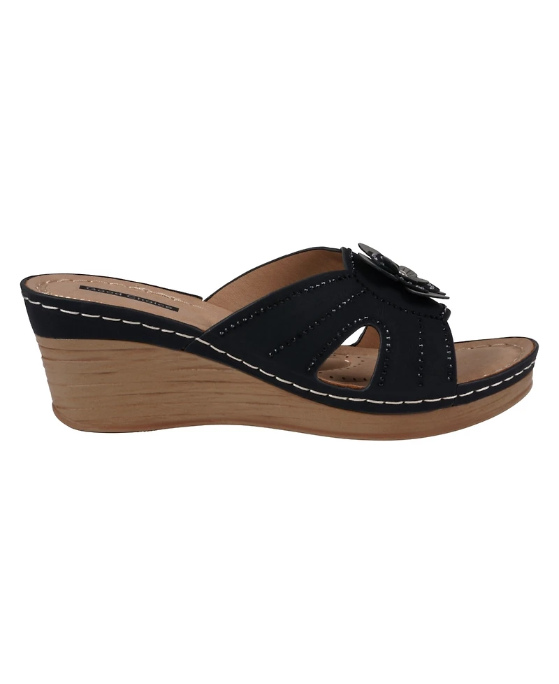 Gc Shoes Women's Fiora Floral Wedge Sandals