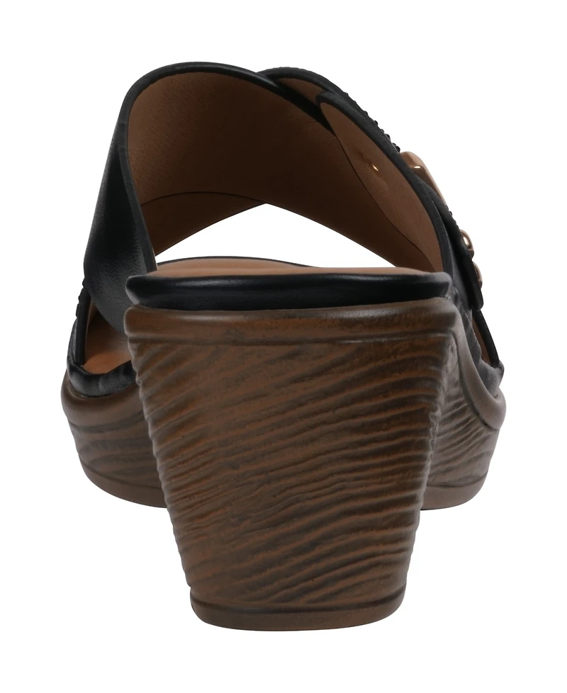 Gc Shoes Women's Ash Crisscross Wedge Sandals