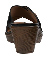 Gc Shoes Women's Ash Crisscross Wedge Sandals