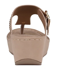 Gc Shoes Women's Alani Embellished Thong Wedge Sandals