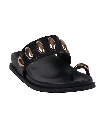 Gc Shoes Women's Sonya Toe Ring Footbed Flat Sandals