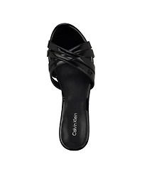Calvin Klein Women's Gabbie Crisscross Kitten Heel Sandals