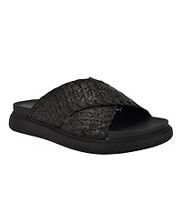 Calvin Klein Women's Pacen Woven Crisscross Flat Sandals