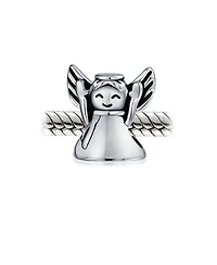 Bling Jewelry Happy Guardian Fairy Halo Angel & Star Charm Bead Silver European Bracelet