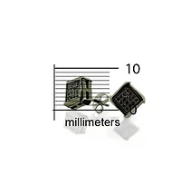Bling Jewelry Black Geometric Square Pave Cz Cubic Zirconia Stud Earrings Plated .925 Sterling Silver