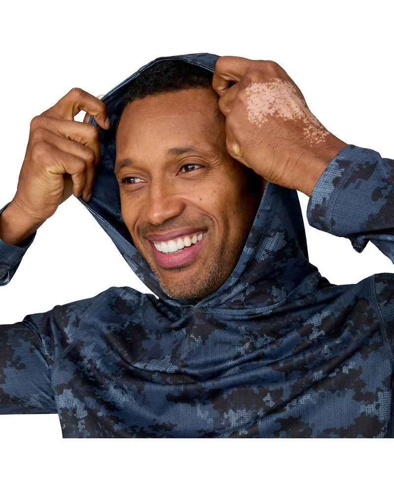 Free Country Men's SunFree Upf Printed Hoodie