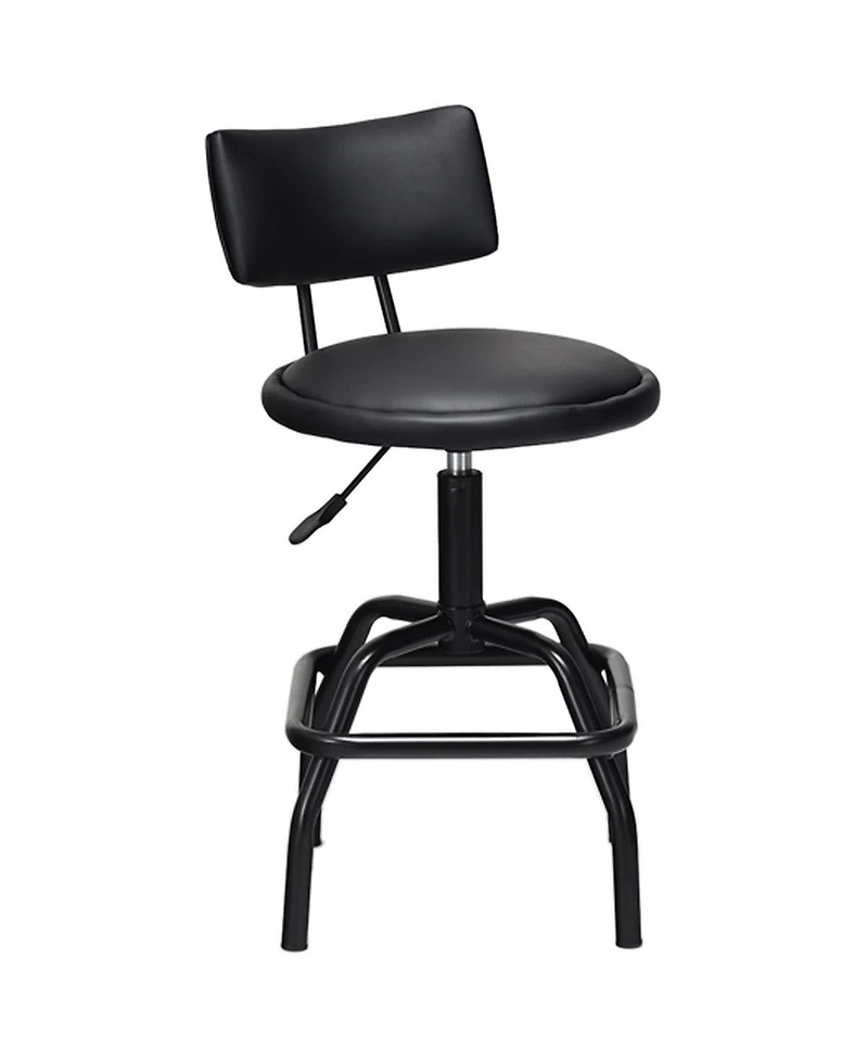 Sugift Adjustable Swivel Vintage like Pu Leather Bar Stool