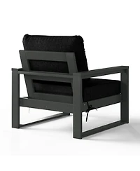 Outdoor Modern 3-Piece Hdpe Patio Sofa Set with Side Table