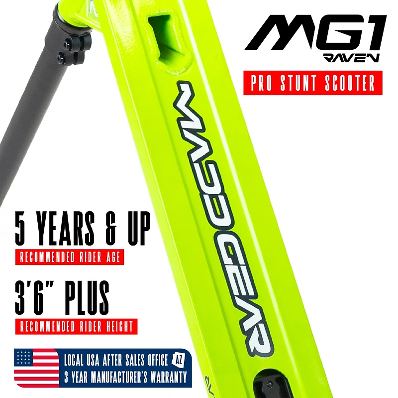 Pro Stunt Scooter for Kids Ages 5 - 12 – Lightweight Durable Trick Scooter for Skatepark and Street – Madd Gear MG1