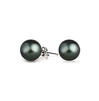 Bling Jewelry Set Of 3 White Black Pink Simulated Pearl Stud Ball Earrings Sterling Silver 8MM